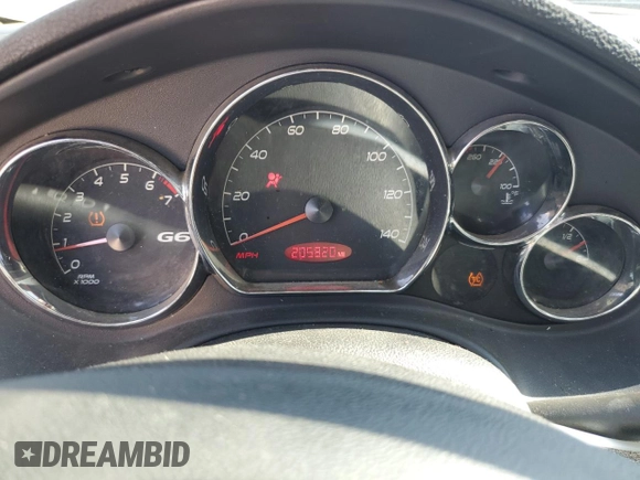 2008 Pontiac G6 GT with VIN 1G2ZH17N984190283, listed as a Copart auction lot 52762585 with 205,820 mi miles and Salvage title. Bid and sale history available at DreamBid. Image 9.