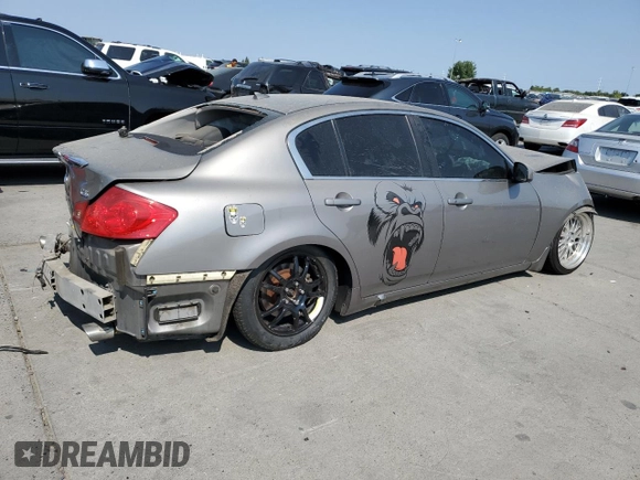 2008 Infiniti G35 with VIN JNKBV61E98M224541, listed as a Copart auction lot 64276944 with Not Provided miles and Salvage Title. Bid and sale history available at DreamBid. Image 3.