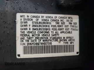 2004 Acura MDX Touring Pkg RES w/Nav with VIN 2HNYD18974H557015, listed as a Copart auction lot 41513955 with 202,736 mi miles and Salvage Title. Bid and sale history available at carsss.com. Image 13.
