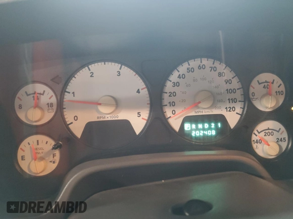 2007 Dodge 2500 Laramie with VIN 3D7KS29C47G750492, listed as a Copart auction lot 49661115 with 202,408 mi miles and Salvage Title. Bid and sale history available at DreamBid. Image 9.
