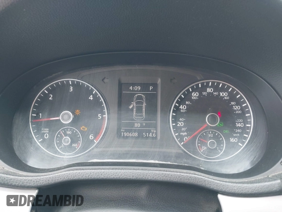 2013 Volkswagen Passat SE z VIN 1VWBN7A30DC056730, wystawiony jako IAAI lot #42542464 z przebiegiem 190 608 mil mil oraz . Historia ofert i sprzedaży dostępna na DreamBid. Obrazek 7.