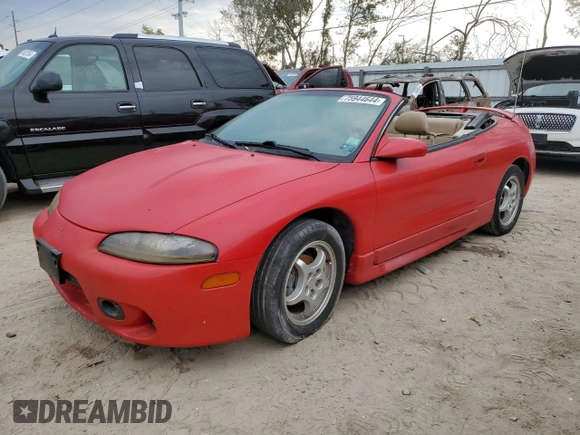 1997 Mitsubishi Eclipse GS-T with VIN 4A3AX55F9VE086183, listed as a Copart auction lot 75944644 with Not Provided miles and Salvage Title. Bid and sale history available at carsss.com. Image 1.