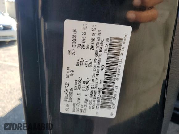 2005 Dodge 1500 SLT with VIN 1D7HA18D55J540688, listed as a Copart auction lot 54895385 with 116,259 mi miles and Salvage Title. Bid and sale history available at DreamBid. Image 12.