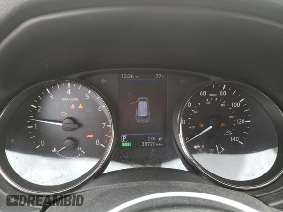 2019 Nissan Rogue SV with VIN JN8AT2MT4KW250860, listed as a Copart auction lot 49810125 with 38,720 mi miles and Salvage Title. Bid and sale history available at DreamBid. Image 9.
