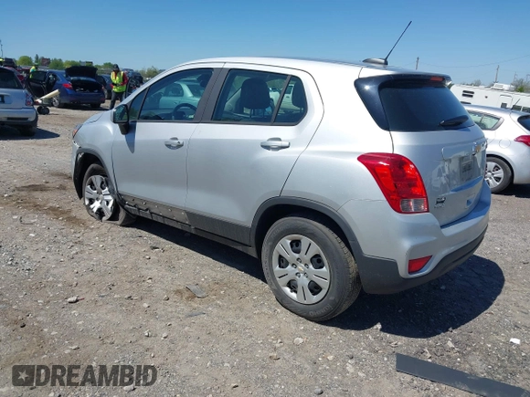 2018 Chevrolet Trax LS with VIN 3GNCJKSB1JL420107, listed as a IAAI auction lot 42129972 with 595,541 mi miles. Bid and sale history available at carsss.com. Image 3.