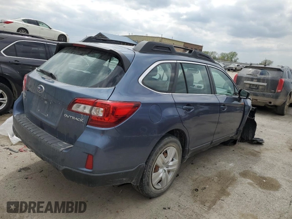 2015 Subaru Outback 2.5i with VIN 4S4BSBAC8F3291602, listed as a Copart auction lot 53555395 with 191,261 mi miles and Salvage title. Bid and sale history available at DreamBid. Image 3.