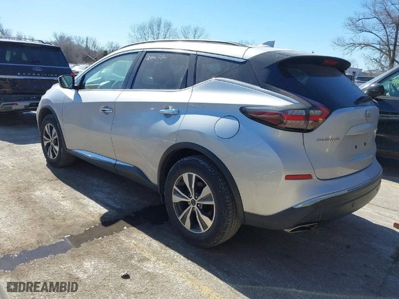 2023 Nissan Murano SV with VIN 5N1AZ2BJ2PC139188, listed as a IAAI auction lot 41692844 with 52,632 mi miles. Bid and sale history available at carsss.com. Image 3.