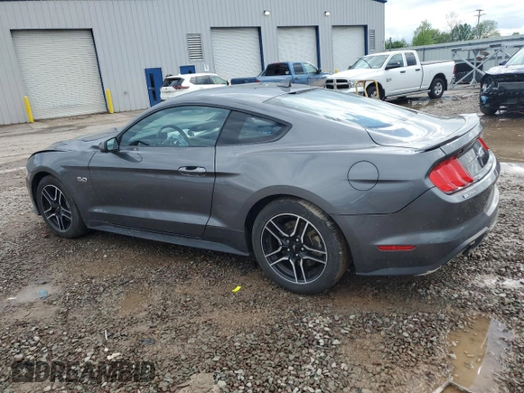 2021 Ford Mustang GT with VIN 1FA6P8CF9M5102819, listed as a Copart auction lot 58172685 with 47,518 mi miles and Salvage title. Bid and sale history available at DreamBid. Image 2.