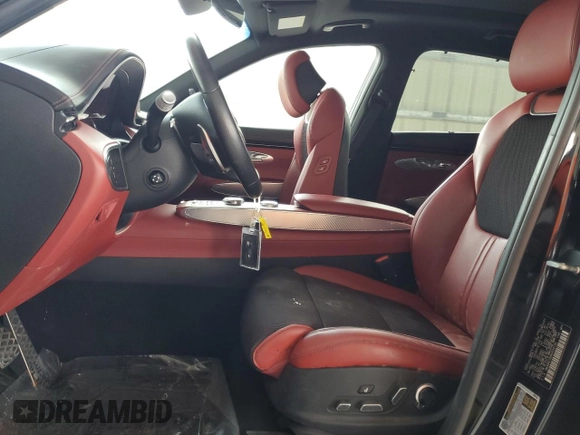 2022 Genesis GV70 2.5T with VIN KMUMADTB5NU034130, listed as a Copart auction lot 55062135 with Not Provided miles and Salvage Title. Bid and sale history available at DreamBid. Image 7.