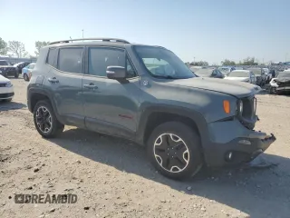 2016 Jeep Renegade Trailhawk with VIN ZACCJBCT2GPC61761, listed as a Copart auction lot 45637815 with 100,055 mi miles and Salvage title. Bid and sale history available at DreamBid. Image 4.