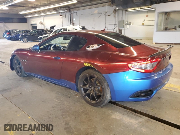 2013 Maserati GranTurismo Sport with VIN ZAM45VLA1D0073304, listed as a Copart auction lot 77509974 with 76,038 mi miles and Salvage title. Bid and sale history available at DreamBid. Image 2.