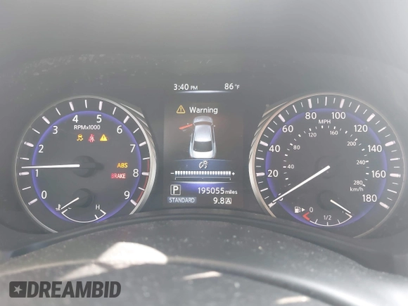 2014 Infiniti Q50 Sport with VIN JN1BV7AR5EM700230, listed as a IAAI auction lot 42445133 with 195,055 mi miles and . Bid and sale history available at DreamBid. Image 7.