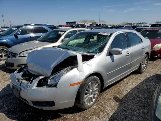 2009 Mercury Milan with VIN 3MEHM07Z29R631758, listed as a Copart auction lot 47096485 with 0 mi miles and Salvage Title. Bid and sale history available at carsss.com. Image 1.