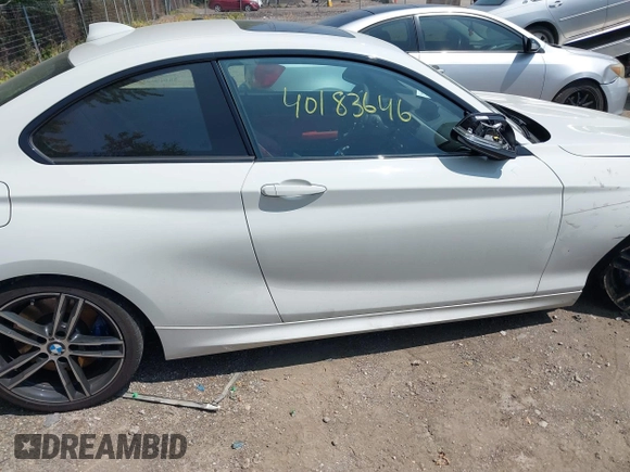 2018 BMW 2 Series M240i with VIN WBA2J5C55JVB27826, listed as a IAAI auction lot 40183646 with 46,436 mi miles. Bid and sale history available at carsss.com. Image 13.