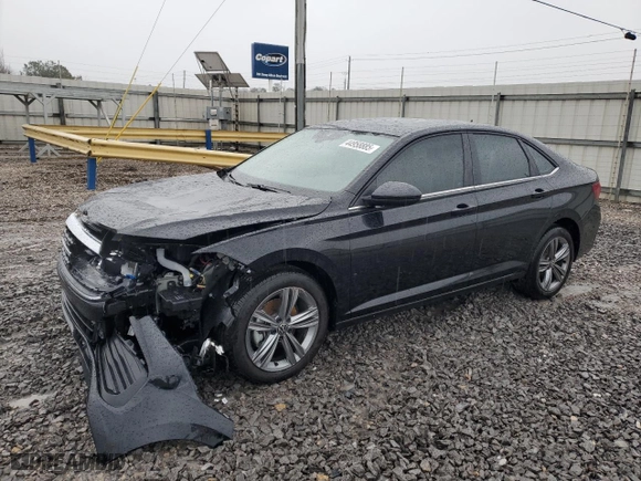 2024 Volkswagen Jetta SE with VIN 3VW7M7BU7RM097734, listed as a Copart auction lot 44958885 with 7,283 mi miles and Salvage Title. Bid and sale history available at carsss.com. Image 1.