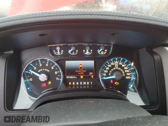 2012 Ford F-150 XL with VIN 1FTFW1ET0CFC35629, listed as a Copart auction lot 43749655 with 197,432 mi miles and Salvage Title. Bid and sale history available at DreamBid. Image 9.
