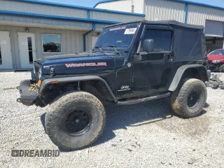 2005 Jeep Wrangler Sport z VIN 1J4FA49S25P342514, wystawiony jako Copart lot #57596965 z przebiegiem 123 340 mil mil oraz Szkoda całkowita • Salvage title. Historia ofert i sprzedaży dostępna na DreamBid. Obrazek 1.