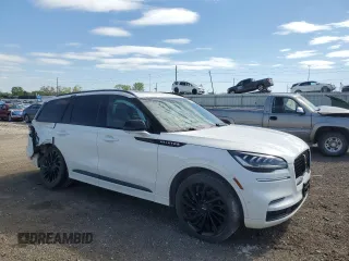 2022 Lincoln Aviator Reserve with VIN 5LM5J7XC2NGL14736, listed as a Copart auction lot 54903515 with 47,598 mi miles and Salvage title. Bid and sale history available at DreamBid. Image 4.