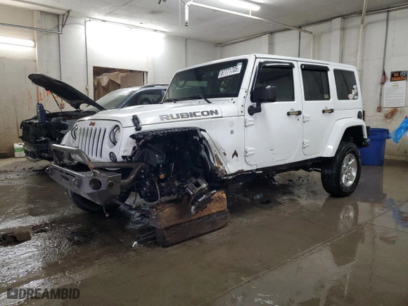 2017 Jeep Wrangler Unlimited Rubicon Recon with VIN 1C4HJWFG9HL543266, listed as a Copart auction lot 87771705 with 50,223 mi miles and Salvage Title. Bid and sale history available at carsss.com. Image 1.