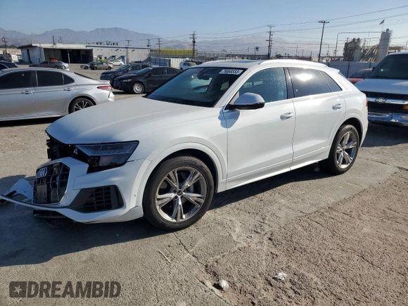 2023 Audi Q8 Premium Plus with VIN WA1BVBF14PD005012, listed as a Copart auction lot 79888553 with 10,092 mi miles and . Bid and sale history available at DreamBid. Image 1.