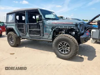 2024 Jeep Wrangler Rubicon X with VIN 1C4RJXFGXRW247781, listed as a Copart auction lot 64393745 with 2,661 mi miles and Salvage title. Bid and sale history available at DreamBid. Image 4.