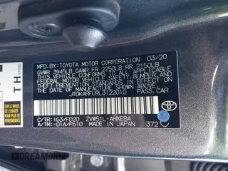 2020 Toyota Prius L Eco z VIN JTDKARFU9L3122010, wystawiony jako IAAI lot #41969655 z przebiegiem 76 250 mil mil oraz . Historia ofert i sprzedaży dostępna na DreamBid. Obrazek 9.