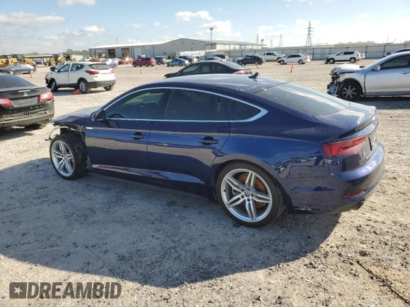 2019 Audi A5 Sportback Premium Plus with VIN WAUENCF51KA096467, listed as a Copart auction lot 42970494 with 34,753 mi miles. Bid and sale history available at carsss.com. Image 2.