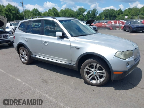 2008 BMW X3 3.0si with VIN WBXPC93478WJ09107, listed as a IAAI auction lot 42825318 with 155,387 mi miles and . Bid and sale history available at DreamBid. Image 1.