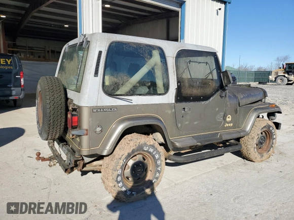 1991 Jeep Wrangler with VIN 2J4FY49S5MJ112683, listed as a Copart auction lot 47187635 with 230,342 mi miles and Clean title. Bid and sale history available at DreamBid. Image 3.