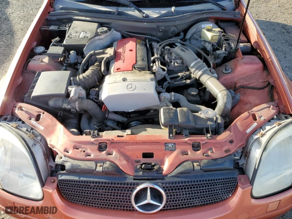 2000 Mercedes-Benz SLK-Class Kompressor with VIN WDBKK47F0YF145180, listed as a Copart auction lot 86648924 with 130,460 mi miles and Salvage Title. Bid and sale history available at carsss.com. Image 11.