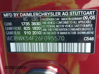 2006 Mercedes-Benz SLK 280 с VIN WDBWK54F26F095570, выставлен на аукционе IAAI как лот 42463087 с пробегом 121 080 миль миль и . История ставок и продаж доступна на DreamBid. Изображение 9.