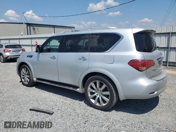 2012 Infiniti QX56 7-passenger with VIN JN8AZ2NE1C9016805, listed as a Copart auction lot 62344665 with 234,231 mi miles and Clean title. Bid and sale history available at DreamBid. Image 2.