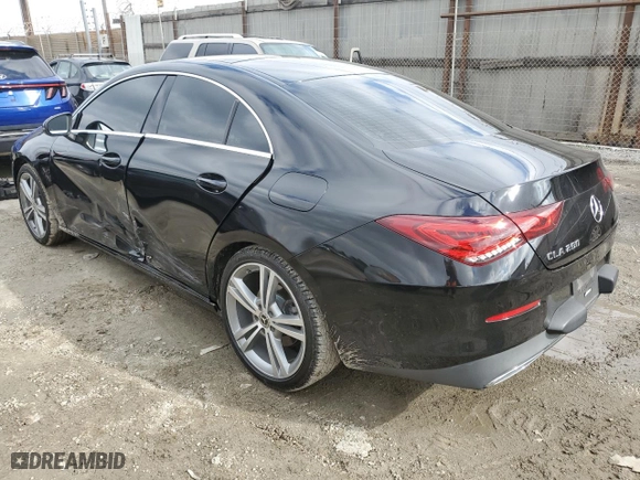 2021 Mercedes-Benz CLA with VIN W1K5J4GB5MN197523, listed as a Copart auction lot 44343745 with 54,579 mi miles and Salvage Title. Bid and sale history available at carsss.com. Image 2.