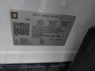 2020 Chevrolet Traverse LT Leather with VIN 1GNEVHKW6LJ241798, listed as a IAAI auction lot 41858163 with 85,560 mi miles. Bid and sale history available at carsss.com. Image 9.