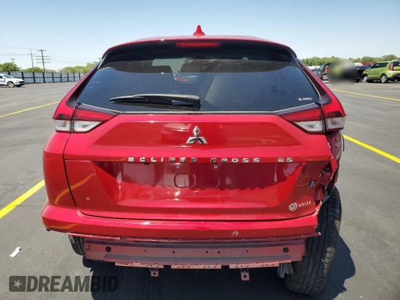 2024 Mitsubishi Eclipse Cross ES with VIN JA4ATUAA7RZ001708, listed as a Copart auction lot 58759225 with 19,379 mi miles and Salvage title. Bid and sale history available at DreamBid. Image 6.