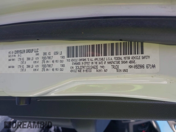 2012 Ram 1500 Express with VIN 3C6JD7AT1CG124635, listed as a IAAI auction lot 41242405 with 96,248 mi miles. Bid and sale history available at carsss.com. Image 9.