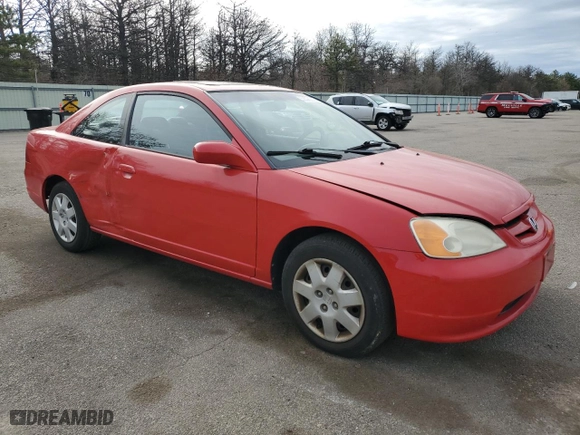 2001 Honda Civic EX with VIN 1HGEM22971L118856, listed as a Copart auction lot 53528605 with 195,412 mi miles and Salvage Title. Bid and sale history available at carsss.com. Image 4.
