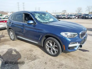 2021 BMW X3 xDrive30i with VIN 5UXTY5C08M9G21116, listed as a IAAI auction lot 41834586 with 51,441 mi miles and . Bid and sale history available at DreamBid. Image 1.