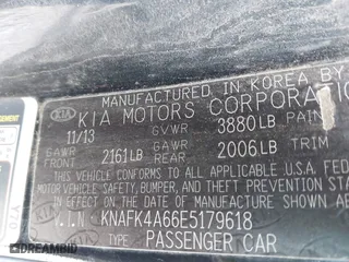 2014 Kia Forte LX with VIN KNAFK4A66E5179618, listed as a IAAI auction lot 41718330 with 115,052 mi miles. Bid and sale history available at carsss.com. Image 9.