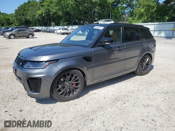 2018 Land Rover Range Rover Sport SVR with VIN SALWZ2SE9JA188901, listed as a Copart auction lot 60599224 with 67,573 mi miles and Clean Title. Bid and sale history available at carsss.com. Image 1.