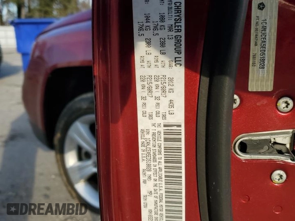 2014 Jeep Compass Latitude with VIN 1C4NJCEA5ED518028, listed as a Copart auction lot 42104075 with 152,313 mi miles and Salvage Title. Bid and sale history available at carsss.com. Image 14.