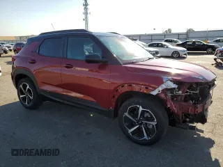 2021 Chevrolet TrailBlazer RS with VIN KL79MTSL2MB017541, listed as a Copart auction lot 62698544 with 36,712 mi miles and Salvage Title. Bid and sale history available at DreamBid. Image 4.