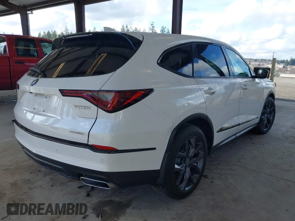 2023 Acura MDX w/A-Spec Package with VIN 5J8YE1H01PL030004, listed as a IAAI auction lot 41724782 with 15,835 mi miles and . Bid and sale history available at DreamBid. Image 4.