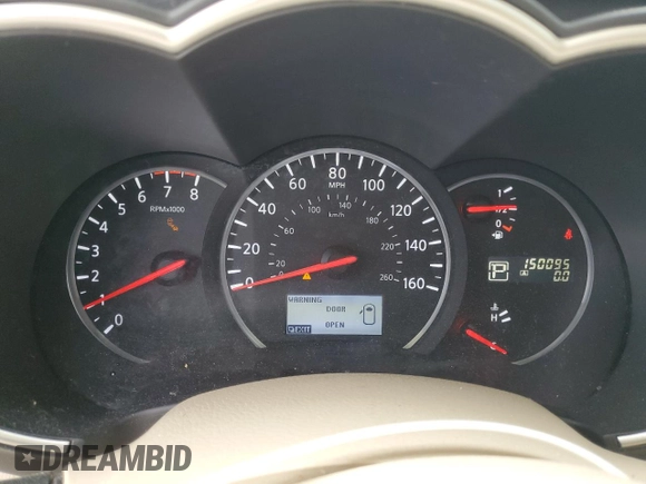 2013 Nissan Quest LE with VIN JN8AE2KP8D9069181, listed as a Copart auction lot 51797575 with 150,095 mi miles and Salvage Title. Bid and sale history available at carsss.com. Image 9.