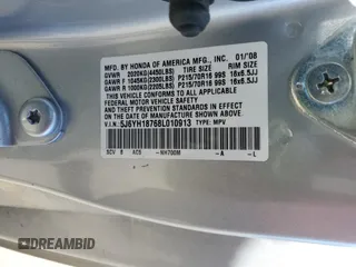 2008 Honda Element EX with VIN 5J6YH18768L010913, listed as a Copart auction lot 49477795 with 254,354 mi miles and Salvage Title. Bid and sale history available at DreamBid. Image 12.