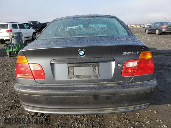 2001 BMW 3 Series 325i with VIN WBAAV33461FU77470, listed as a Copart auction lot 80228054 with 0 mi miles and Salvage Title. Bid and sale history available at carsss.com. Image 6.