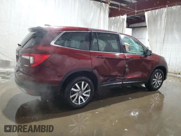 2021 Honda Pilot EX-L with VIN 5FNYF6H58MB090087, listed as a Copart auction lot 51484195 with 30,461 mi miles and Salvage Title. Bid and sale history available at carsss.com. Image 3.