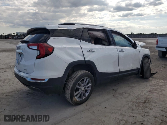 2023 GMC Terrain SLT with VIN 3GKALVEGXPL172228, listed as a Copart auction lot 46602035 with Not provided miles and Salvage title. Bid and sale history available at DreamBid. Image 3.