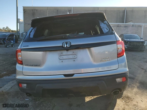 2020 Honda Passport Elite with VIN 5FNYF8H01LB016072, listed as a Copart auction lot 44420105 with 58,802 mi miles and Salvage Title. Bid and sale history available at carsss.com. Image 6.