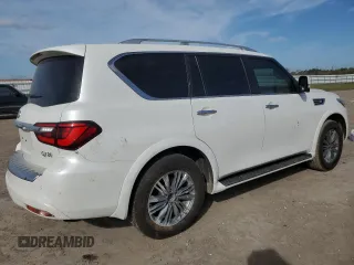 2022 Infiniti QX80 LUXE with VIN JN8AZ2AF9N9743479, listed as a Copart auction lot 49487225 with 44,780 mi miles and Salvage Title. Bid and sale history available at carsss.com. Image 3.